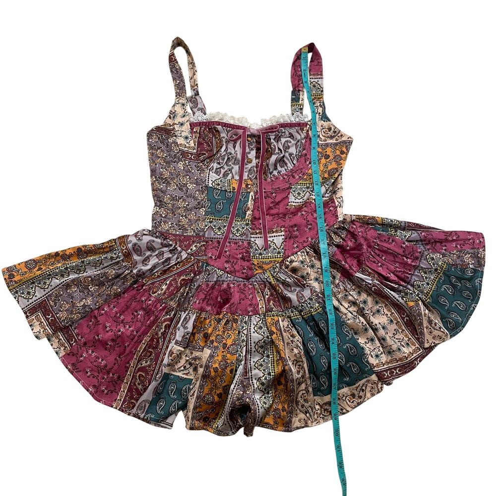 Rare Patchwork Corset Mini Romper | LoveShack-Ins… - image 13